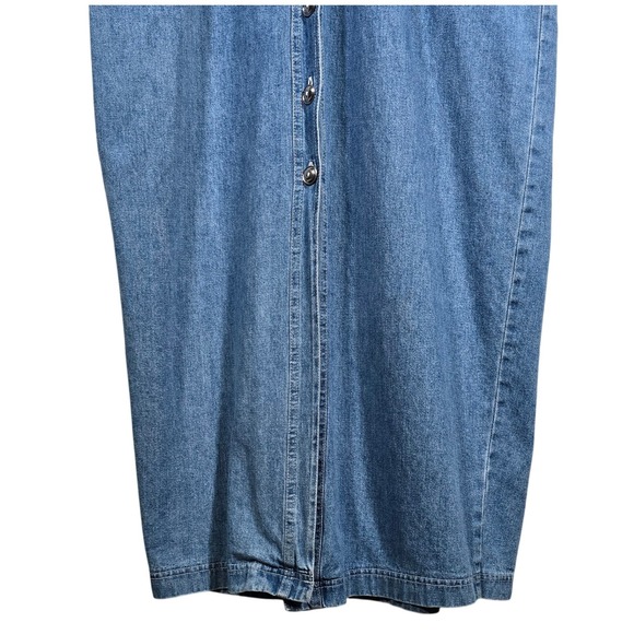 Vtg 90's Nina Piccalino Women's Lareg‎ Blue Denim Maxi Dress Embellished READ - Picture 6 of 7